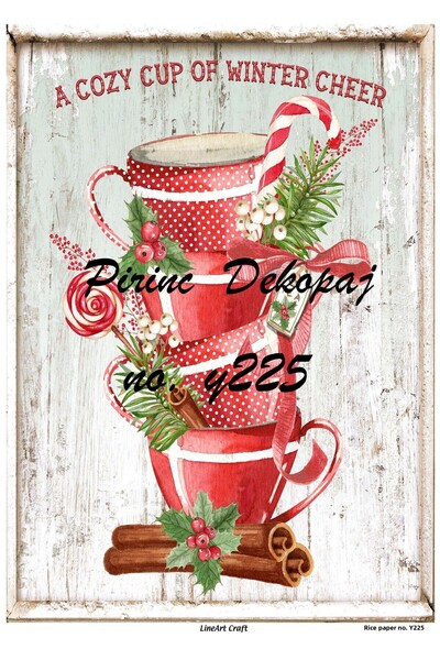 LİNEART Y225 New Year Series - 29*42cm Rice Cups