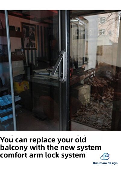 BULUT DİZAYN VE HEDİYELİK EŞYA Sistem de blocare a brațelor confort-- Sistem de brațe pentru balcon din sticlă cu blocare pentru balcon din sticlă