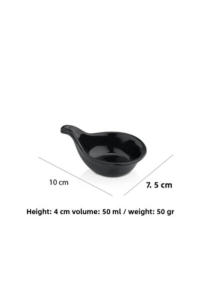Alezy 520 Göreme Melamine Thermostar Spoon Sauce Bowl 10 cm Black