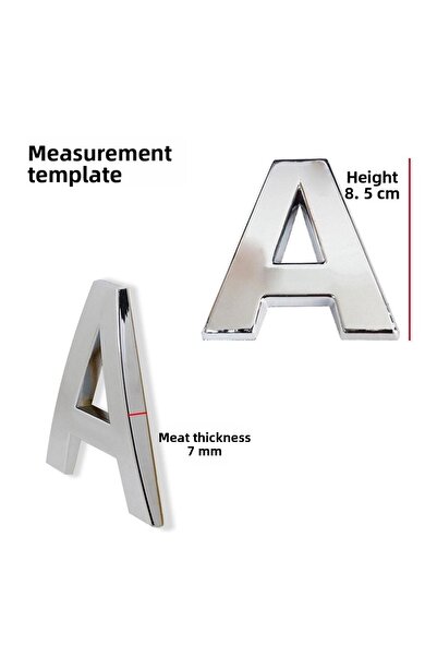 Badem10 Ușă cromată lucioasă de 8,5 cm - Cutie poștală adezivă pentru cameră