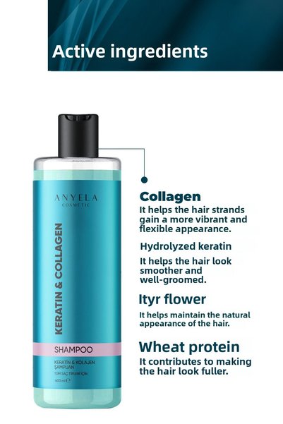 Anyela Keratin & Collagen Shampoo 400 ml