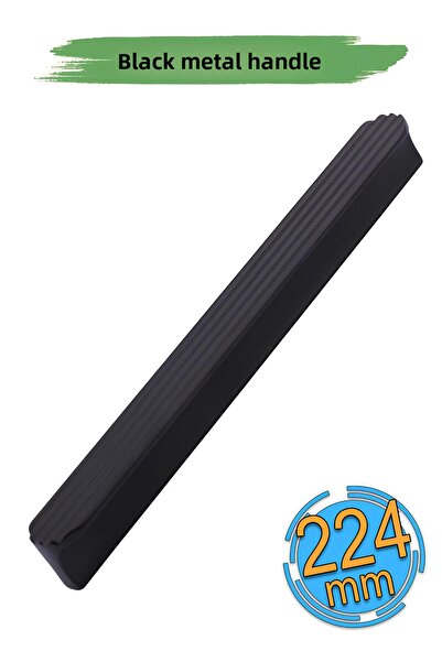 Badem10 Dombay Mâner metalic negru mat 224 mm 22,4 cm Sertar de mobilier Dula...