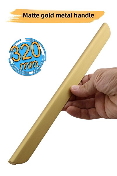 Badem10 Fırat 320 mm Matte Gold Gold Handle Metal Furniture Drawer Kitchen Cabinet Door Handles Handle Cabinet Handle