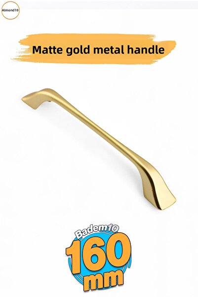Badem10 Ovit Μεταλλική Ματ Χρυσή Χρυσή Λαβή 160 mm Έπιπλα Συρτάρι Ντουλάπα Κουζίνας Ντουλάπα Κάλυμμα Λαβές Κουλ