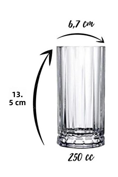 Paşabahçe 68164 Nude Wayne 6-Piece Soft Drink Cup 250 Cc