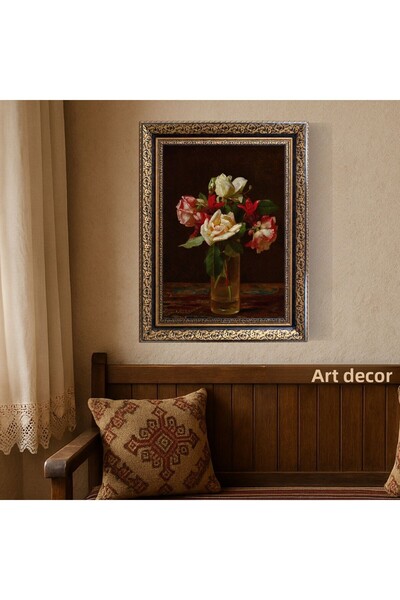 Sanart Pictură de epocă cu cadru, pictură imprimată în ulei, pictură înrămată...