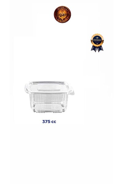 figanlar ambalaj 375Cc Deep Leak Proof Plastic Storage Container with Self Lid 50 Pcs