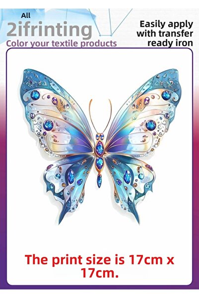 F17 Ajans طباعة Dtf على قميص من القماش المطبوع على شكل فراشة