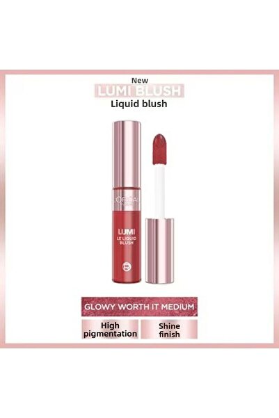 L'Oreal Paris Lumi Blush Intense Pigmented and Shimmering Liquid Blush Glowy ...