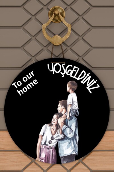 Dormot Home زخرفة الباب الحديثة الأسود الخلفي أعلى الأطفال الأسرة زخرفة الباب...