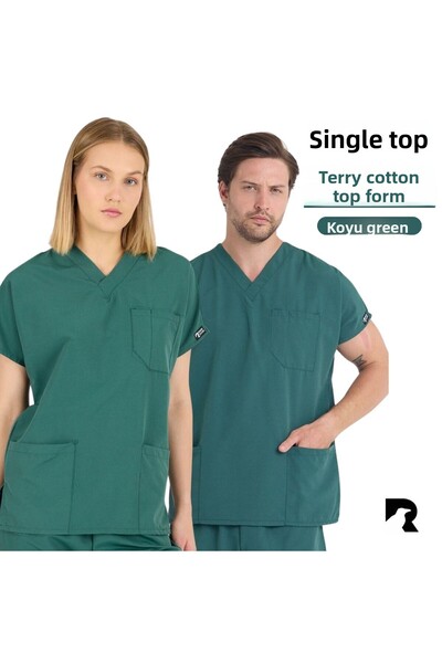 KARGA ÜNİFORMA TEK TOP JERSEY - زي موحد للممرضات والأطباء بأكمام الخفاش للجنسين