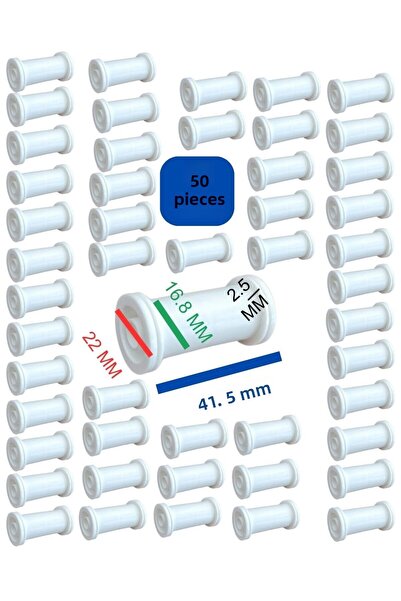 Eskişehir hobi sanat Empty Thread Spool Bobbin 50 Pieces White Color