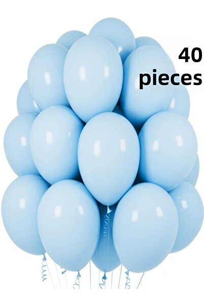 Baloncu Dükkanı بالونات زرقاء باستيل لامعة للحفلات تحديد الجنس والخطوبة وأعيا...