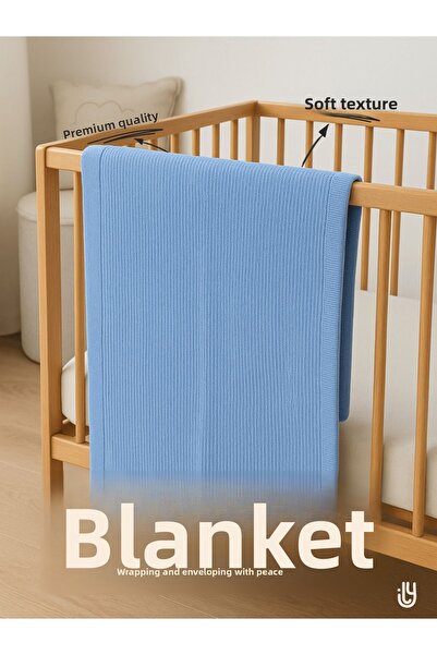 Babily بطانية أطفال محبوكة من سيلانيك مقاس 80x100