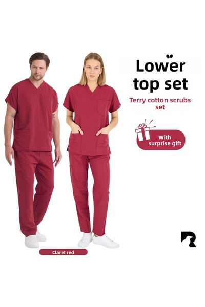 Raven Uniform Uniformă medicală - Costum chirurgical din țesătură subțire pen...