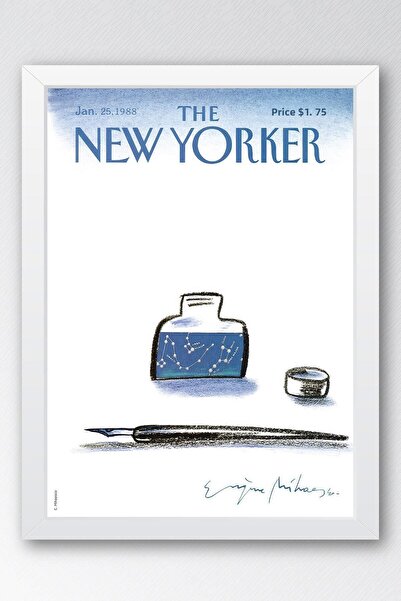 Saturn Pictură înrămată The New Yorker 25 ianuarie 1988 - Pictură cu cerneală și stilou