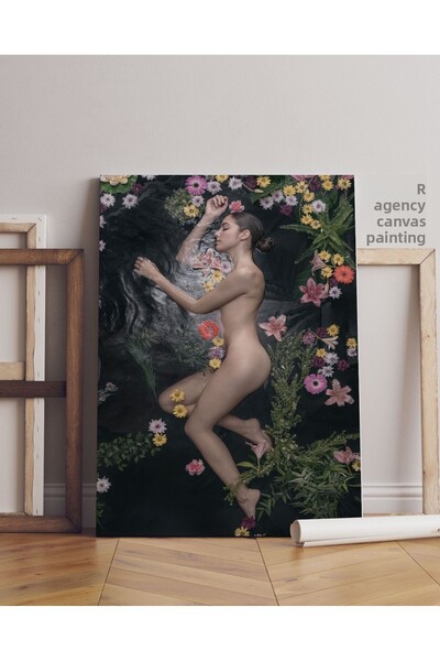 AR AJANS KANVAS TABLO Armonie naturală în apă cu flori Meditație Spa Pânză PI...