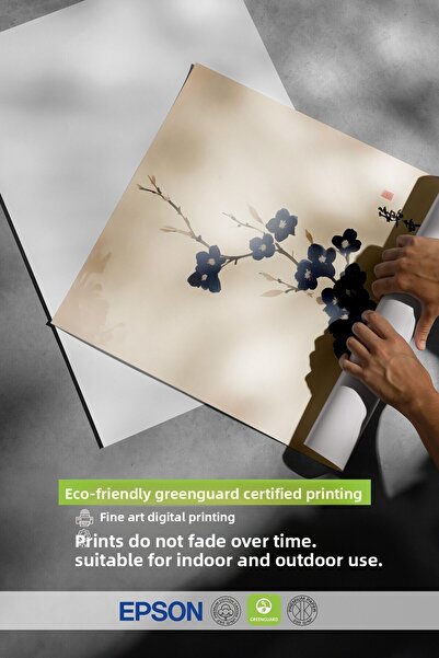 Postifull Unframed Poster, Japanese Floral Art, Comfort Series Kitchen Wall Poster, No:108919