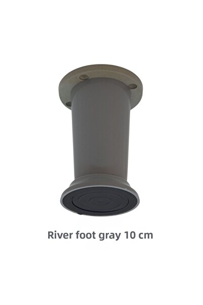 Adilon River Foot, Plastic Furniture Leg, 10 Cm, Screws Included, Gray