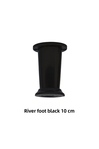 Adilon RIVER LEG, Picior pentru mobilier din plastic, 10 cm, Inclusiv șuruburi, Negru