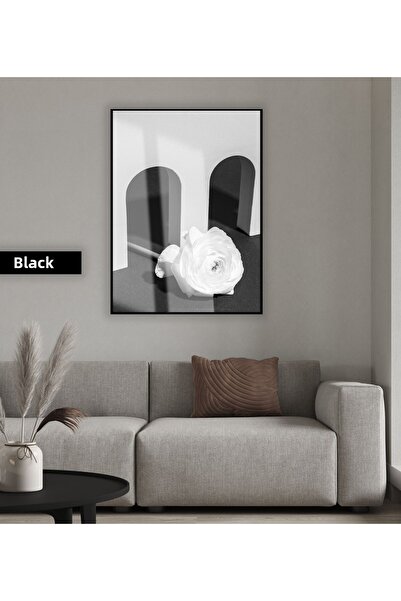 Harikabirev HARİKABİREV | ROSE BOHEMĂ NEGRĂ&ALBĂ MODEL 03 | TABLA DE STICLA T...