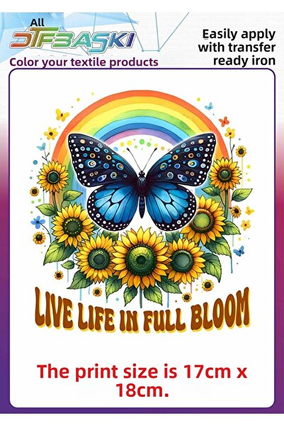 F17 Ajans طباعة Dtf على قميص من القماش المطبوع على شكل فراشة