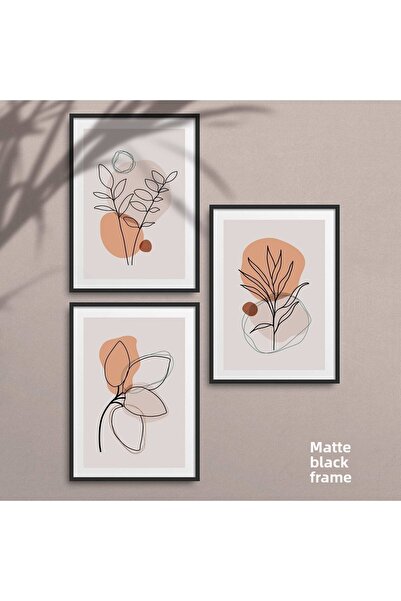 HOMEPACK Μαύρο Πλαστικοποιημένο Σετ Πλαίσιο 3 τεμαχίων Πίνακας Hpn011