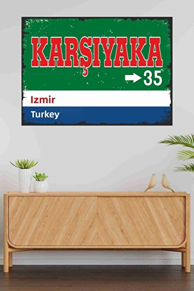 LİPYOS Ξύλινη ρετρό αφίσα με θέμα το Καντινάγκα, Ιζήμα 20 x 30 cm