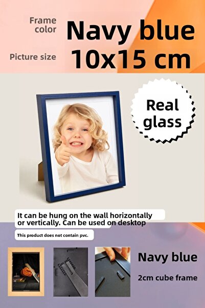 CreaWitch إطار 20 ملم مع زجاج 10 × 15 سم إطار صور قائم أو معلق على الحائط أفق...