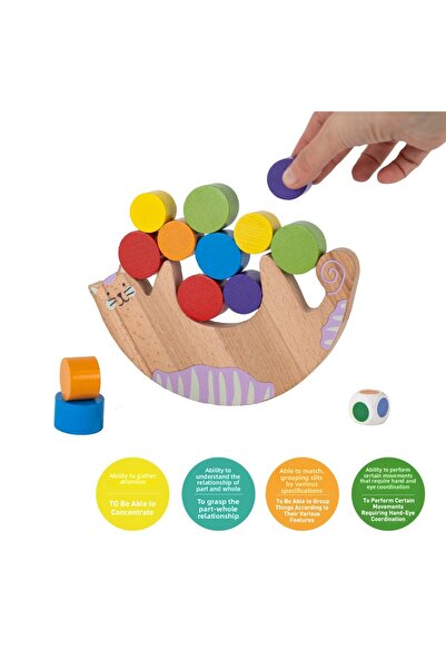 Bee Smart لعبة توازن القطط - لعبة تطوير وتعليم للأطفال، نشاط ممتع