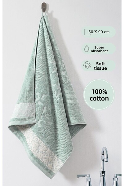 Karna Home Cotton Single Towel Jacquard Carnation Premium Sıbell 50X90Cm