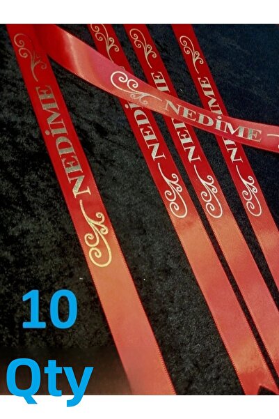 yörük tuhafiye Red Bridesmaid Sleeve Ribbon, (10 Pcs) and Safety Pin 10 Pieces. Sleeve, Bridesmaid Sleeve Ribbon