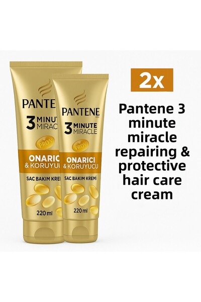 Pantene 3 Minute Miracle Repair & Protective Hair Care Cream Set of 2 (2 X 22...