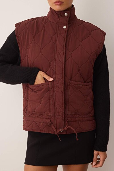 Trendyol Collection Brown Oversize Vest Twoaw26Ye00032