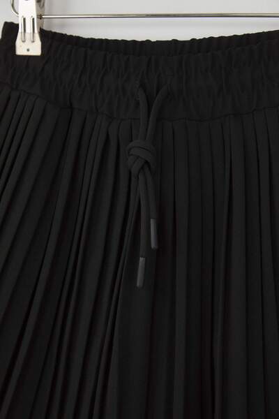 TRENDYOLKIDS Black Girl 100% Cotton Plain Skater Woven Skirt Tkdaw26Et00001