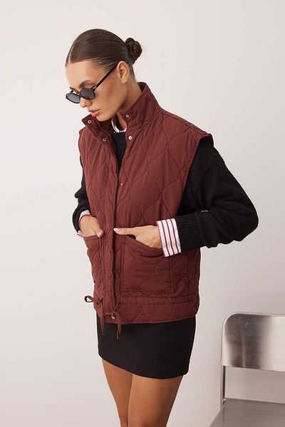 Trendyol Collection Brown Oversize Vest Twoaw26Ye00032