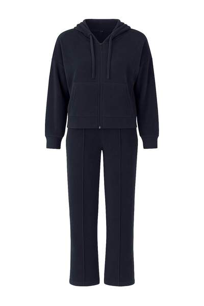 Trendyol Collection Navy Blue Towel Zippered Knitted Tracksuit Set Twoaw26Em00002
