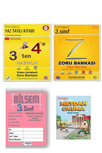 Tonguç Yayınları 3'ten 4'e Hazırlık Kitabı Zoru Bankası Seti