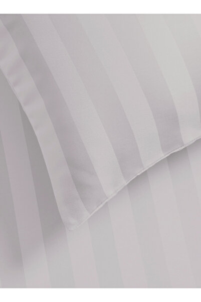 Master Home Textile Single Microfiber Sheet Set, Single Size 2 Pieces, Hotel Stripes Design