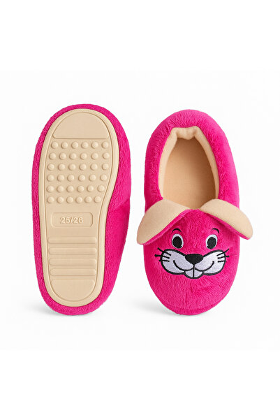 minissa baby kids Fulya Tavşan Desenli Panduf Kreş Ayakkabısı – Sıcacık, Kaymaz ve Eğlenceli! .