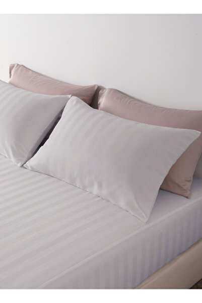 Master Home Textile Queen Microfiber Sheet Set, Queen Size 3 Pieces, Hotel Stripes Design