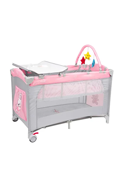 Juju Patut pliant 2 nivele Sleepy Baby, Hunny Bunny
