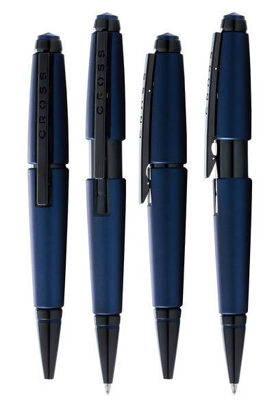 Cross WizDesign At0555-12 Edge Roller Kalem Mat Mavi Özel Hediyelik Kutulu