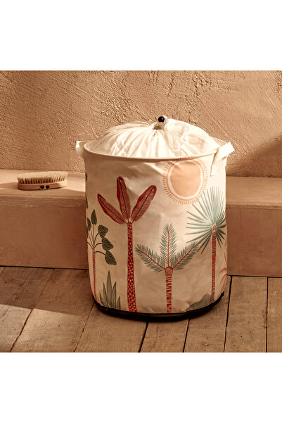Bella Maison Abstract Safari Ağzı Büzgülü Çamaşır Sepeti Mix (36x40 Cm)