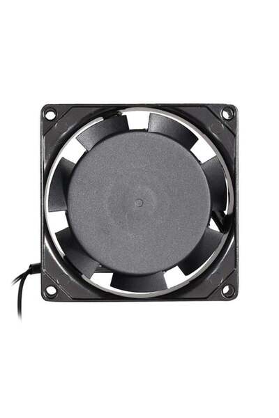 Powermaster مروحة PM-21379 مقاس 90×90×25 ملم، هيكل معدني 9×9، مروحة بلاستيكية تعمل بتيار متردد 220 فولت