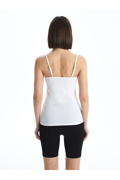 LC Waikiki New Season U Neck Lace Detailed Strap Women's Tank Top - S50394Z8