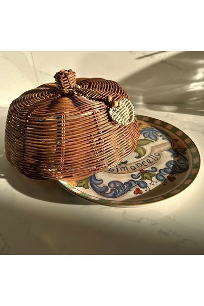 Lovenwoven Rattan Kek Fanus Kapağı