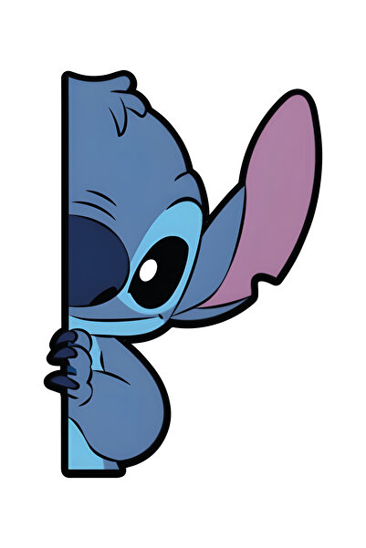 CanCo Store Stitch Sticker 9,5x14 Cm Su Geçirmez Yüksek Çözünürlüklü Araba Laptop Oto Motor Kask Sticker