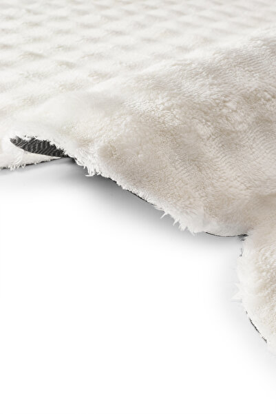 Raschel Carpet Lazer Kesim Krem Yumuşak Bubble Kaymaz Özel Taban Peluş Halı Yolluk