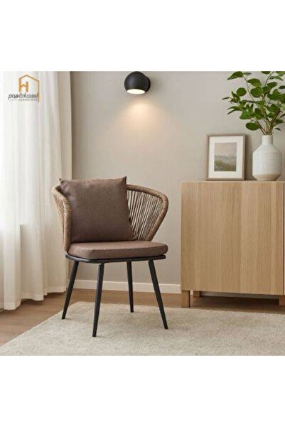 Al Saada Home Single Fabric Chair - Coffee